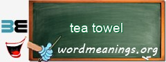 WordMeaning blackboard for tea towel